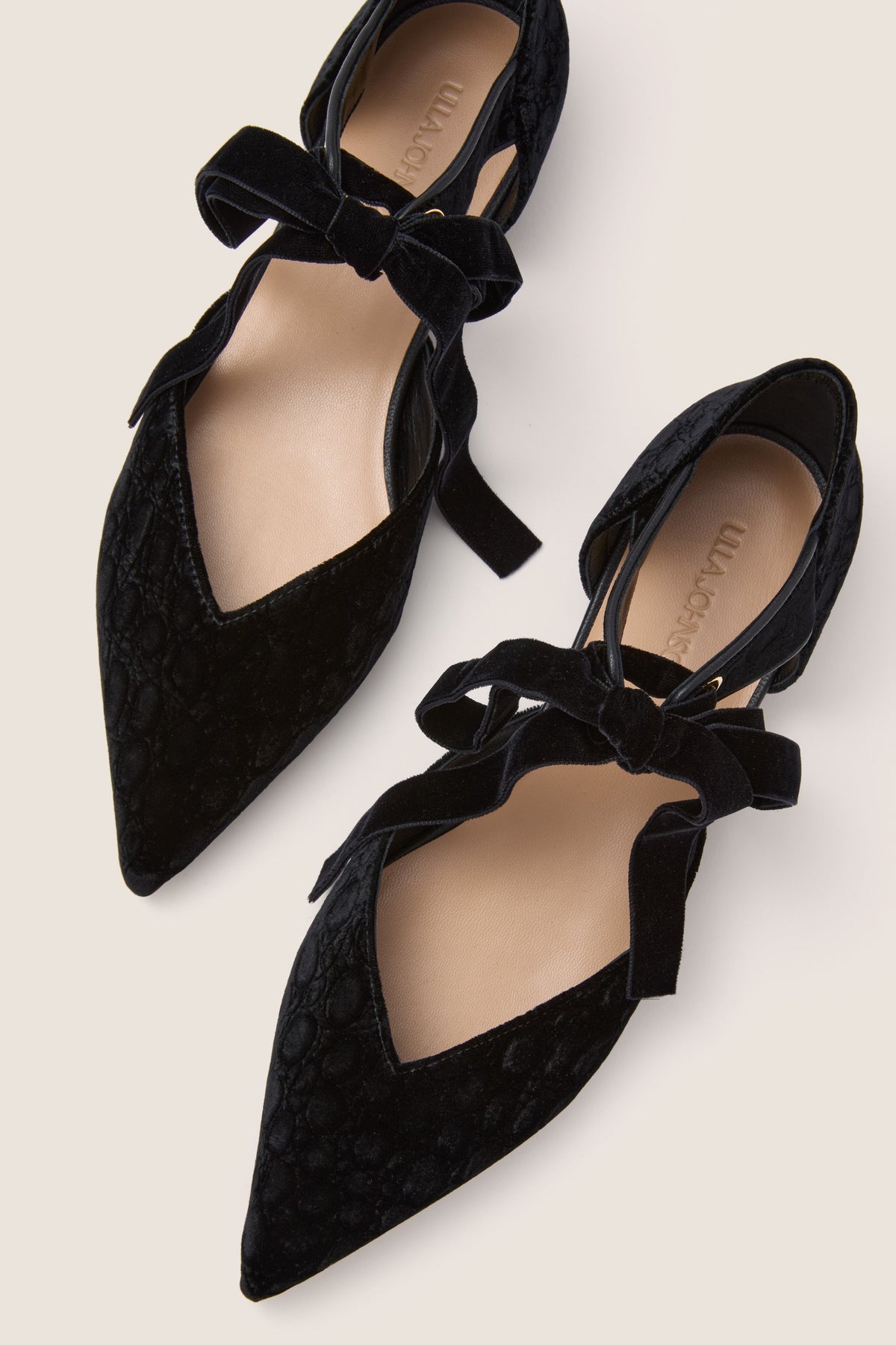 Black Corinna Bow Flats