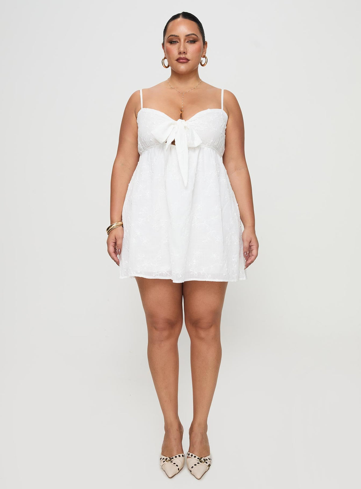 Granno Mini Dress White Curve