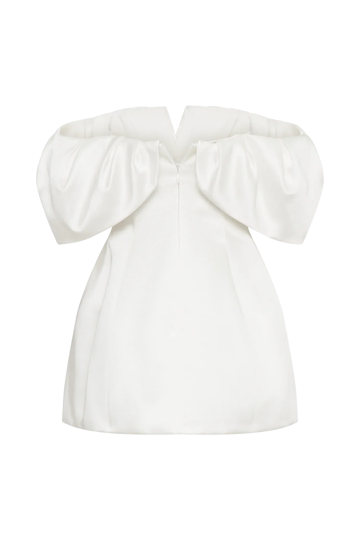 Portia Off Shoulder Satin Corset Dress - White