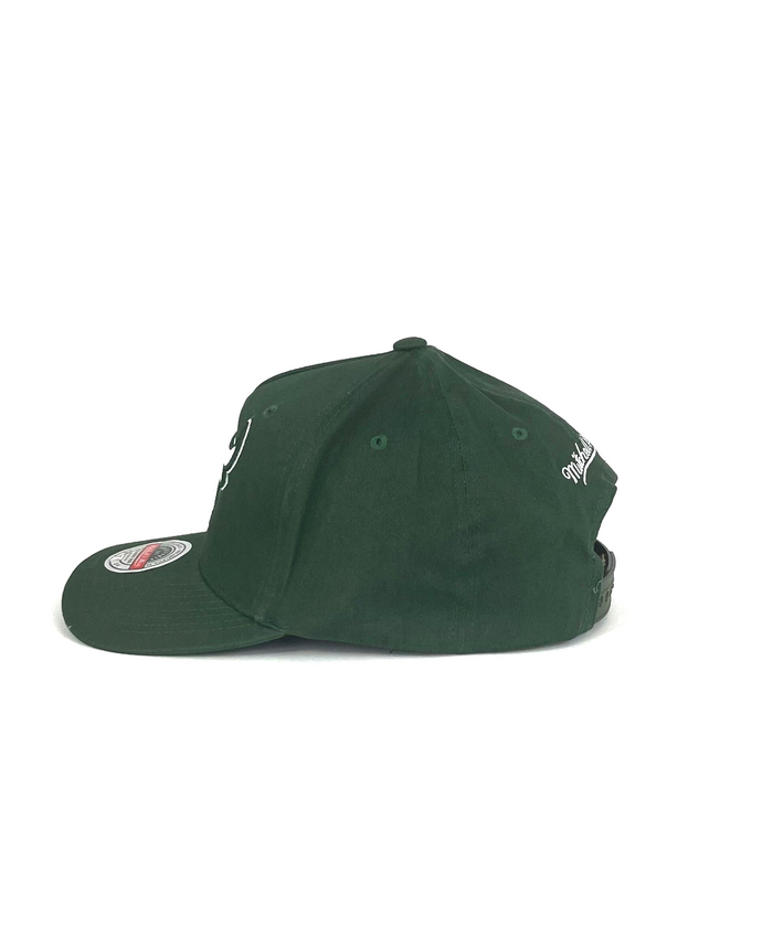 Chicago Bulls Team Logo Snapback Hat by Mitchell & Ness (Olive)