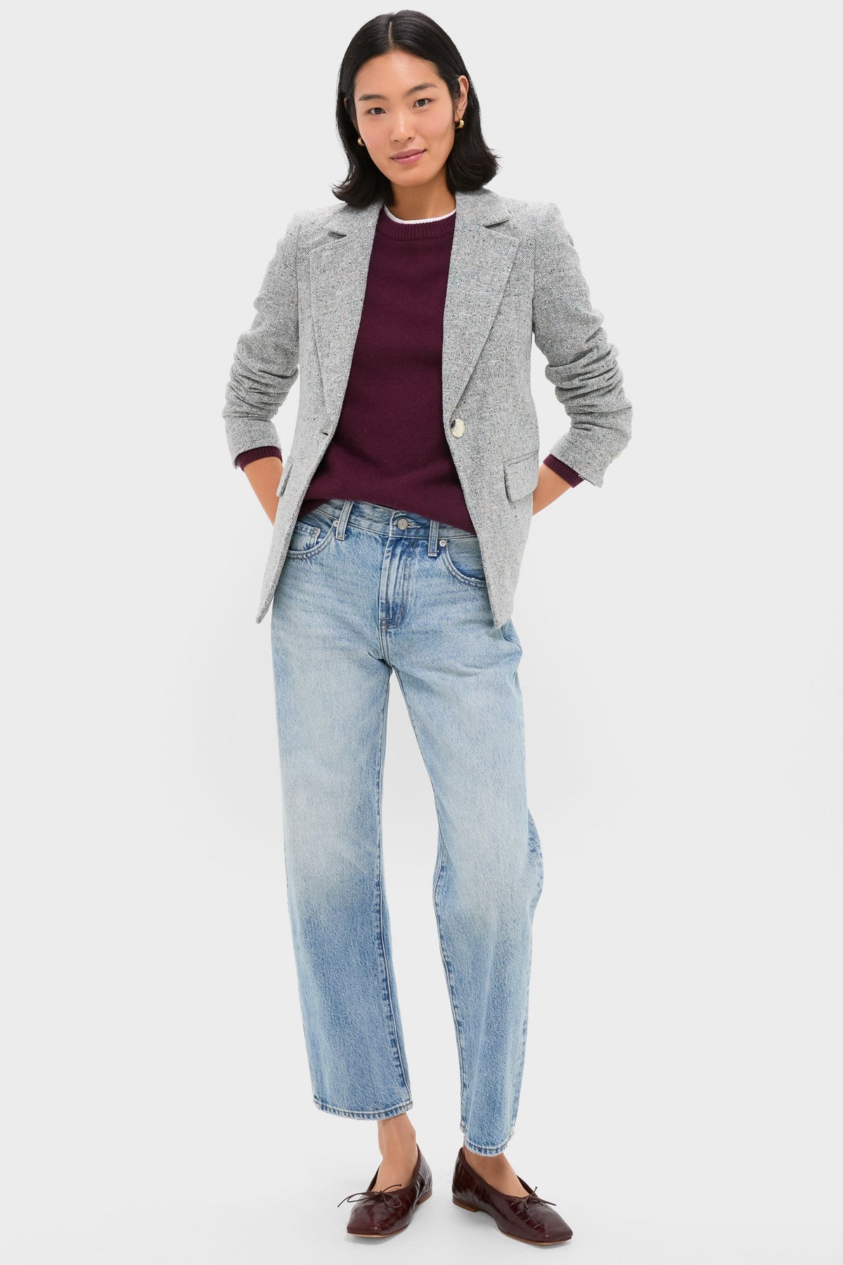 Antique Blue Melange Healy Dickey Jacket