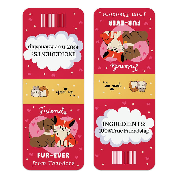 Friends Fur-ever Valentine's Day Stickers for Tic Tacs