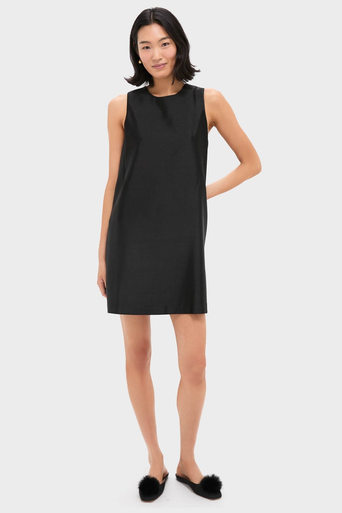 Black Dupioni Marlowe Dress