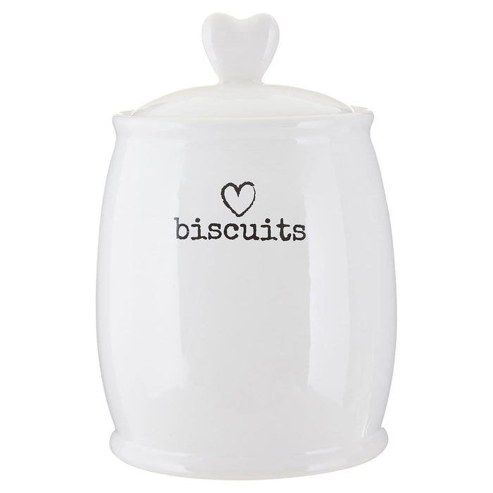 Love Heart Charm Biscuit Canister - Modern Home Interiors