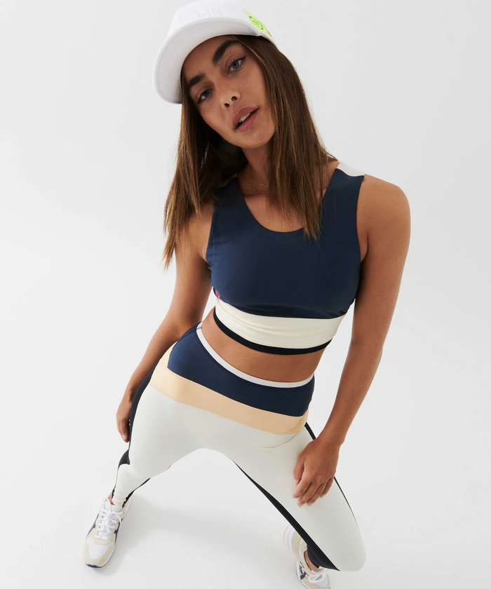 P.E Nation Outline Sports Bra (Midnight Navy)