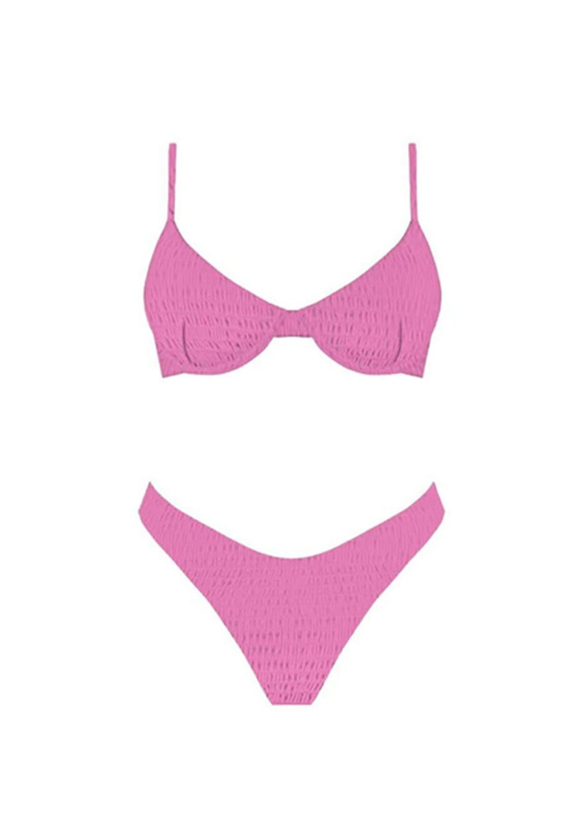 Maua Pink Smocked Bikini