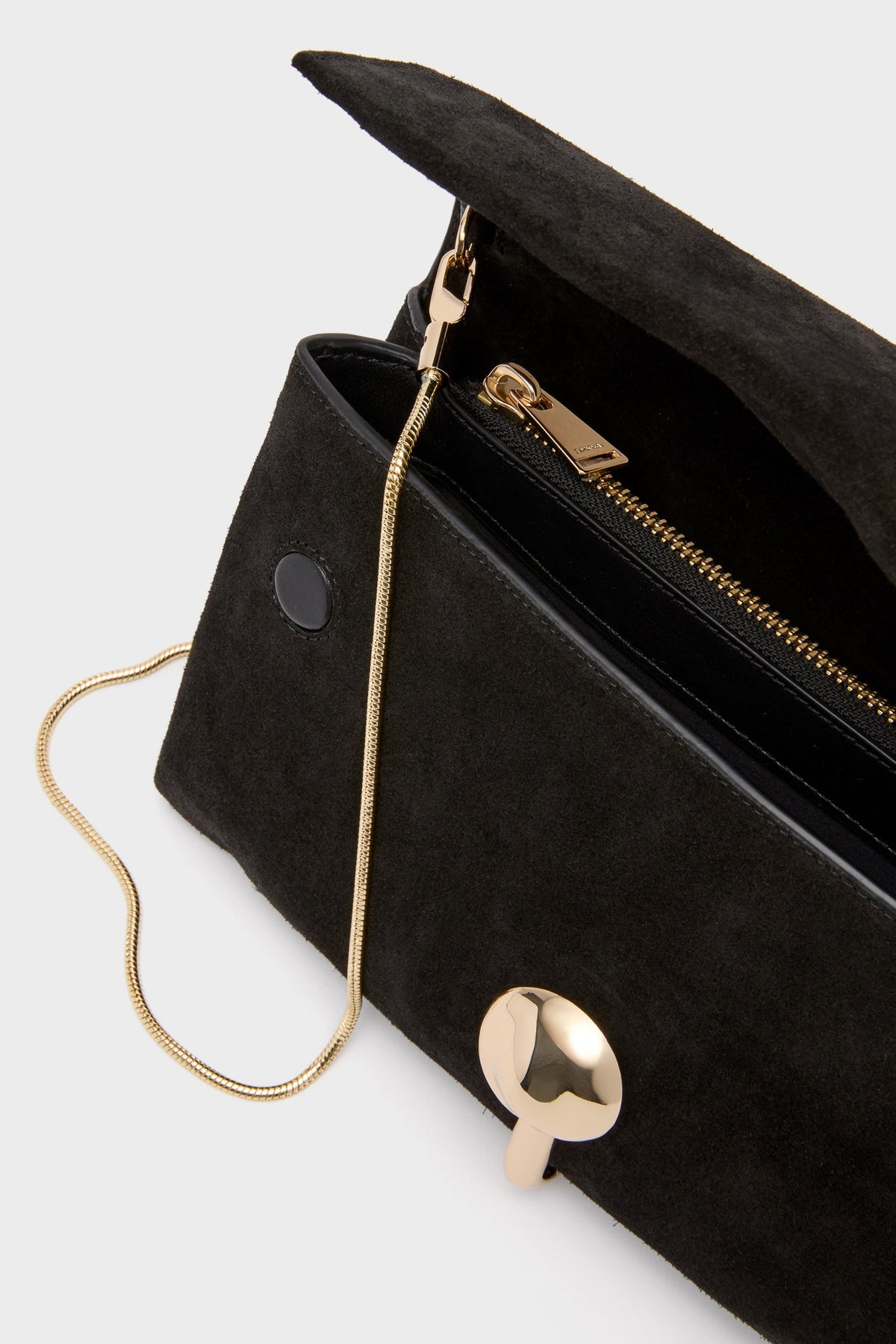 Black Amaya Suede Clutch