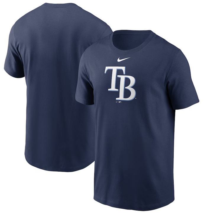 Rays Men's Nike Navy Fuse TB Cotton T-Shirt