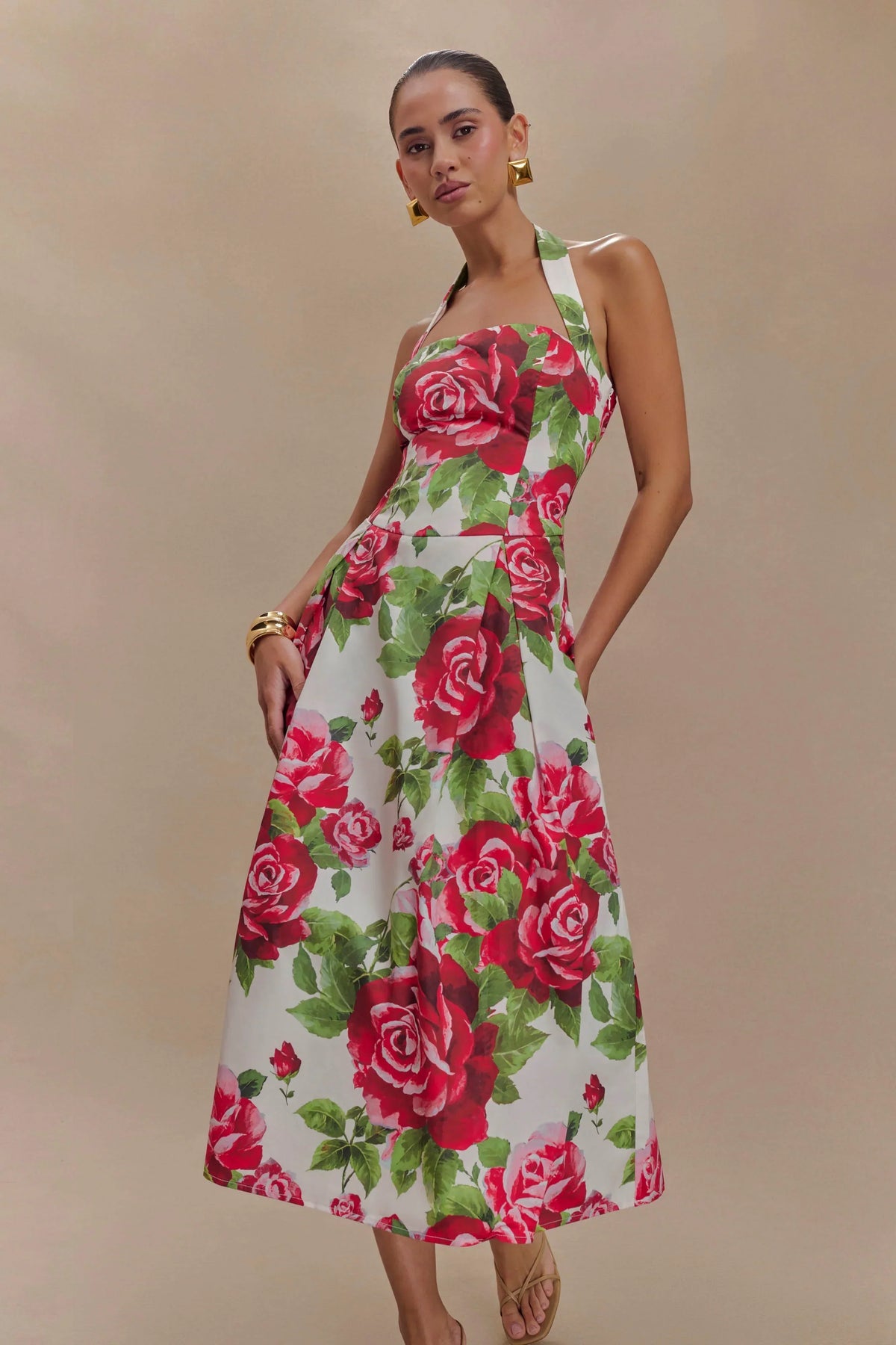 Juana Halter Midi Dress - Sonia Rose Print