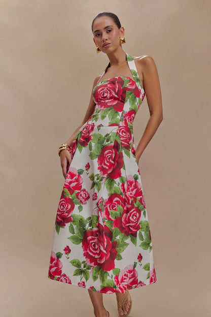 Juana Halter Midi Dress - Sonia Rose Print