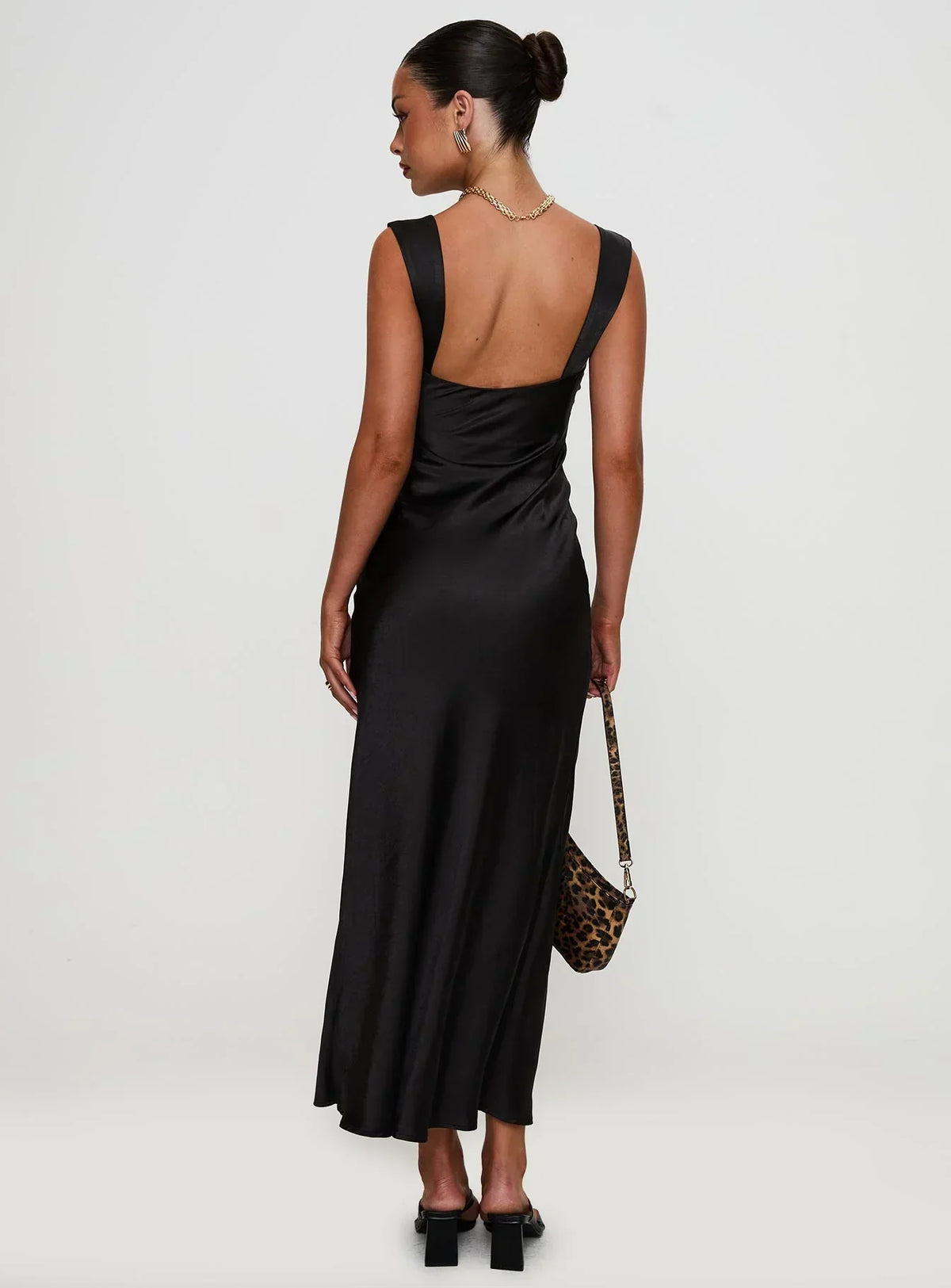 Radioactive Bias Cut Maxi Dress Black