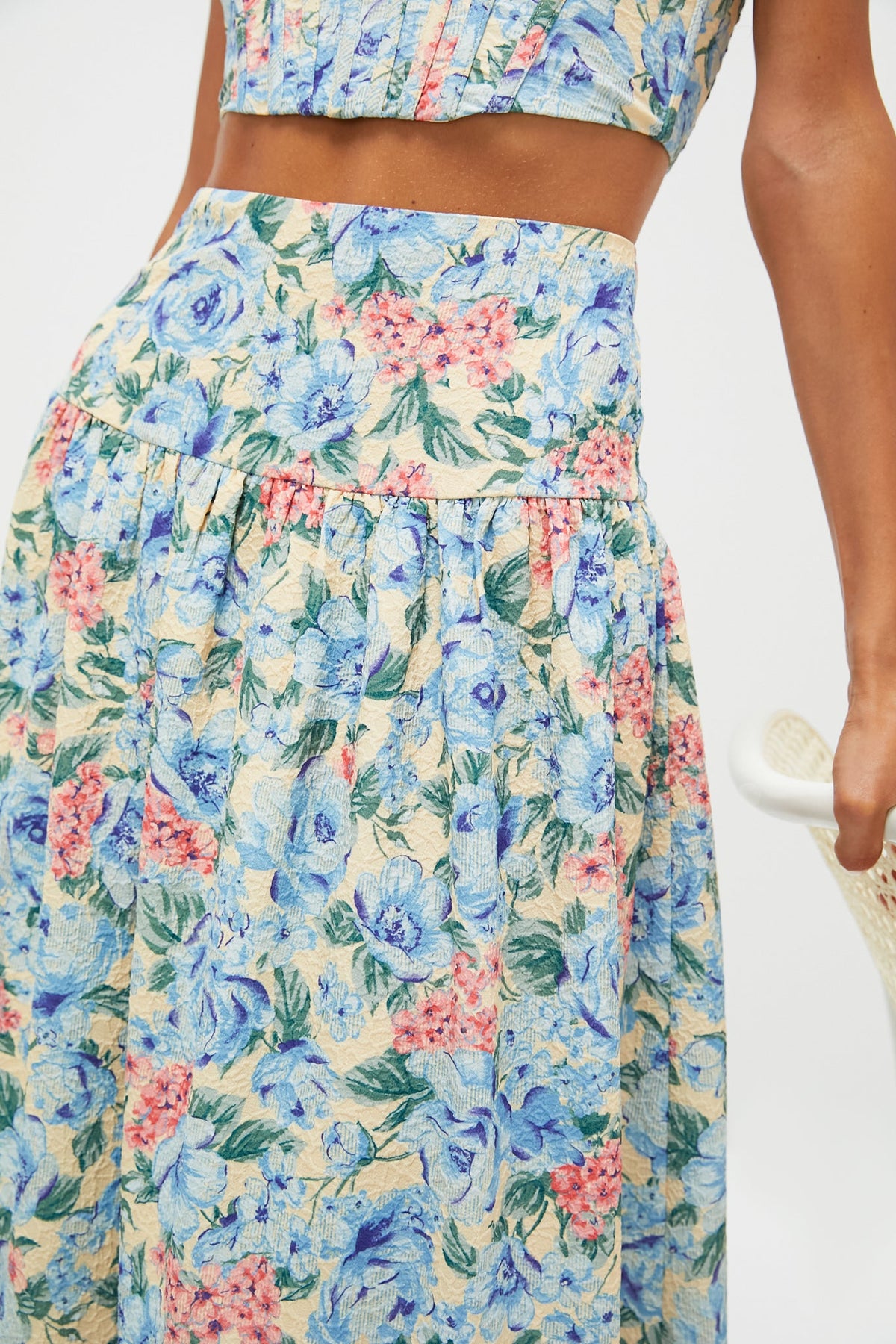 Blue Multi Maxi Skirt