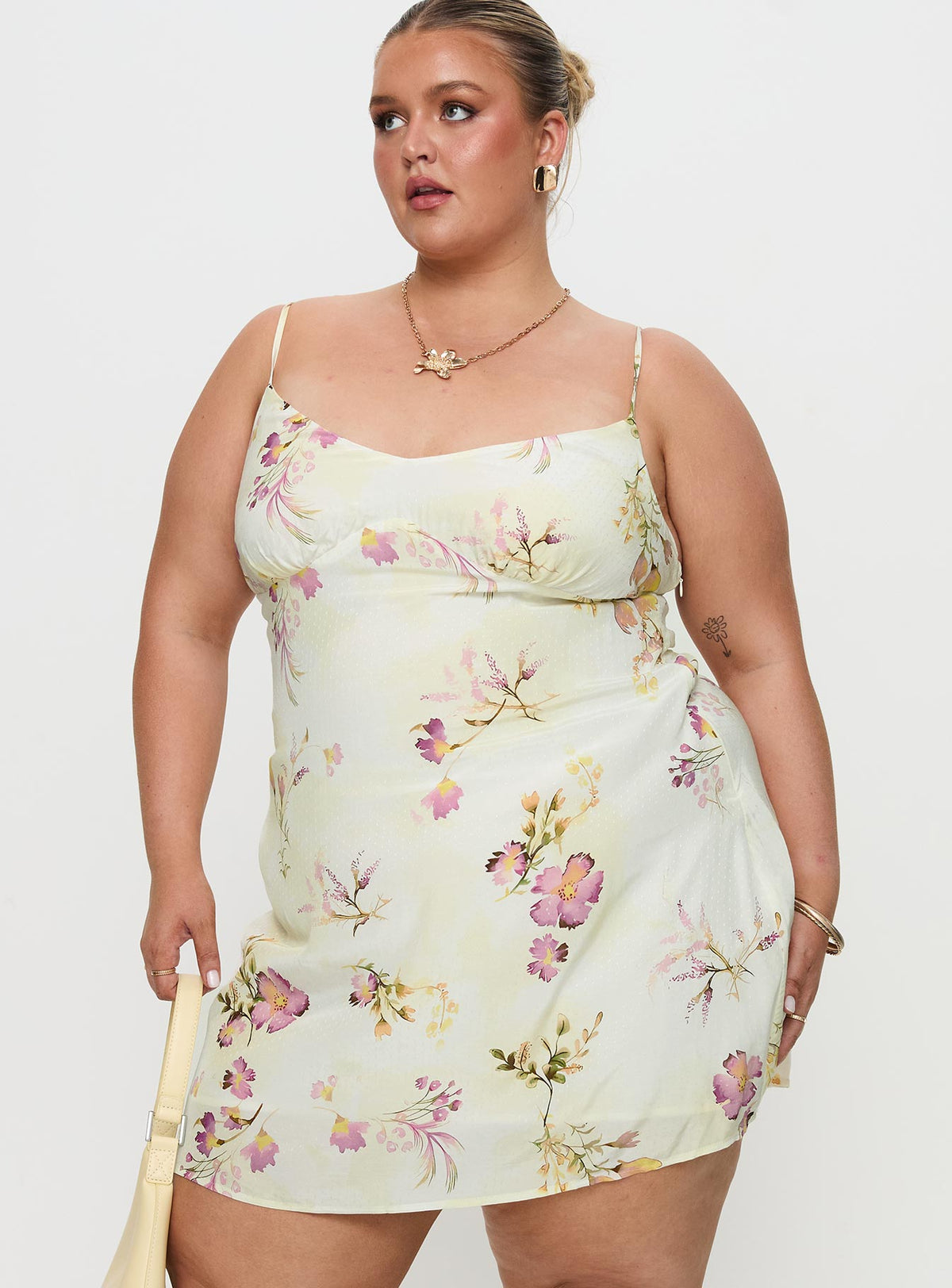 Jaye Mini Dress Floral Curve