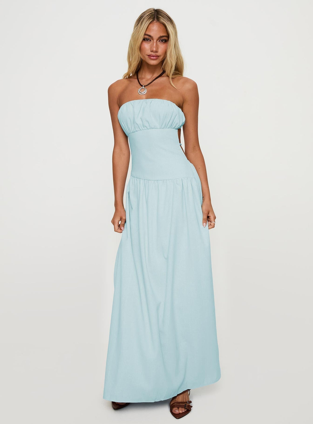 Luabelle Strapless Maxi Dress Blue