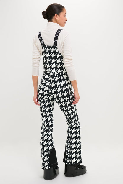 Black and White Houndstooth JG Bib Ski Pant