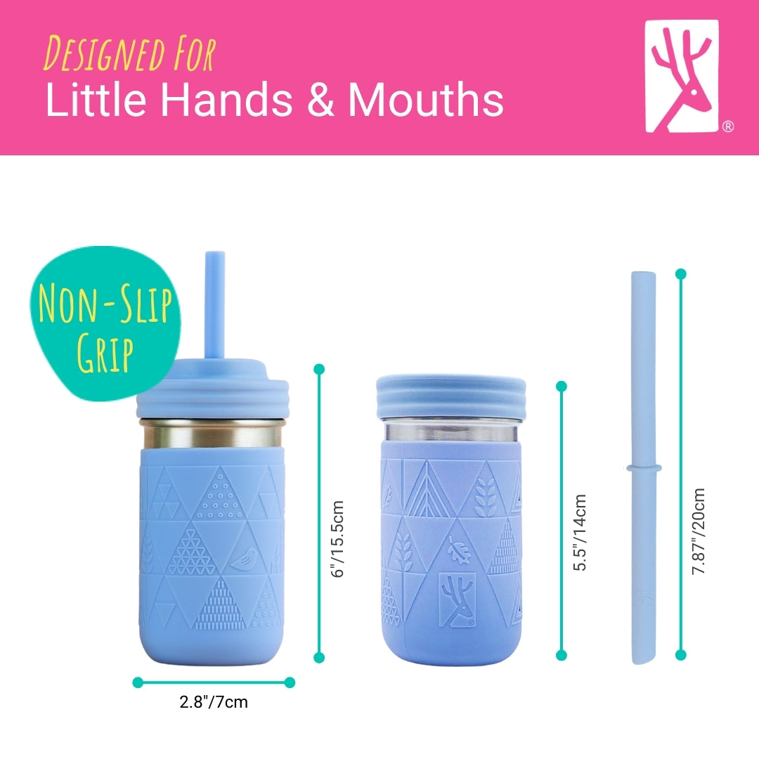 Stainless Steel 14oz Drinking Tumblers + Food Storage (Sage/Misty Blue/Gray/Navy)