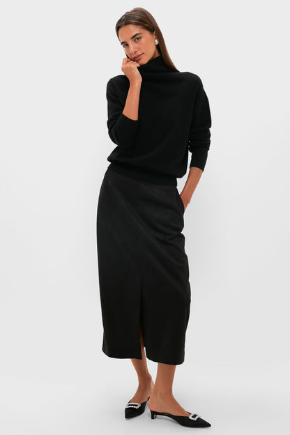 Black Cashmere Turtleneck Sweater