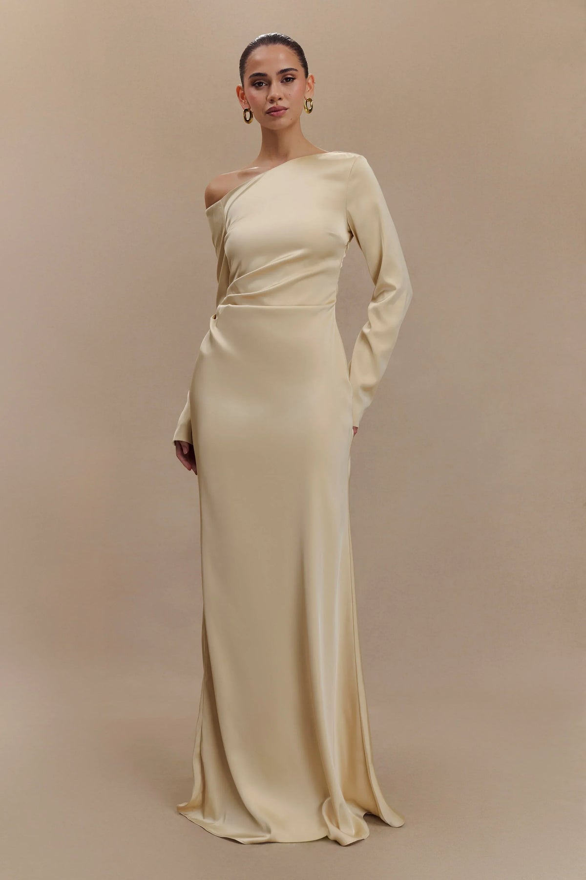 Avery Long Sleeve Maxi Dress - Gold