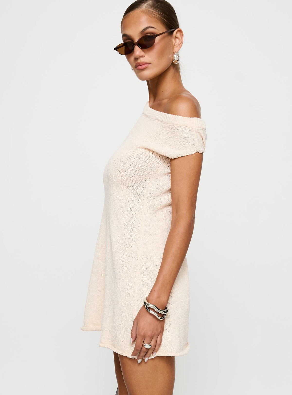 Liberation Off The Shoulder Mini Dress White