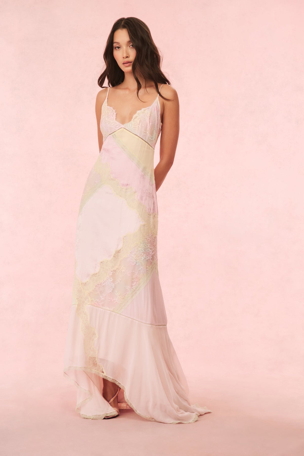 Bancila Lace Patchwork Maxi Dress