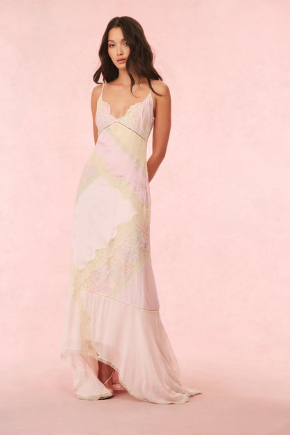 Bancila Lace Patchwork Maxi Dress
