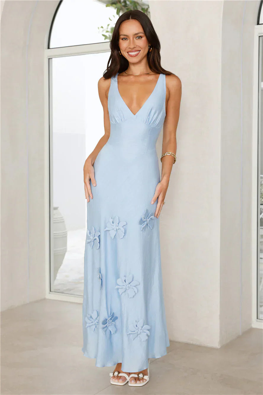 Juicy Floral Maxi Dress Blue