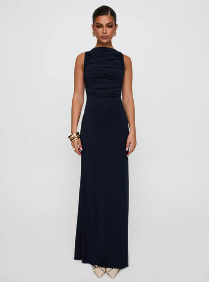Undeniable Cut Out Maxi Dress Navy