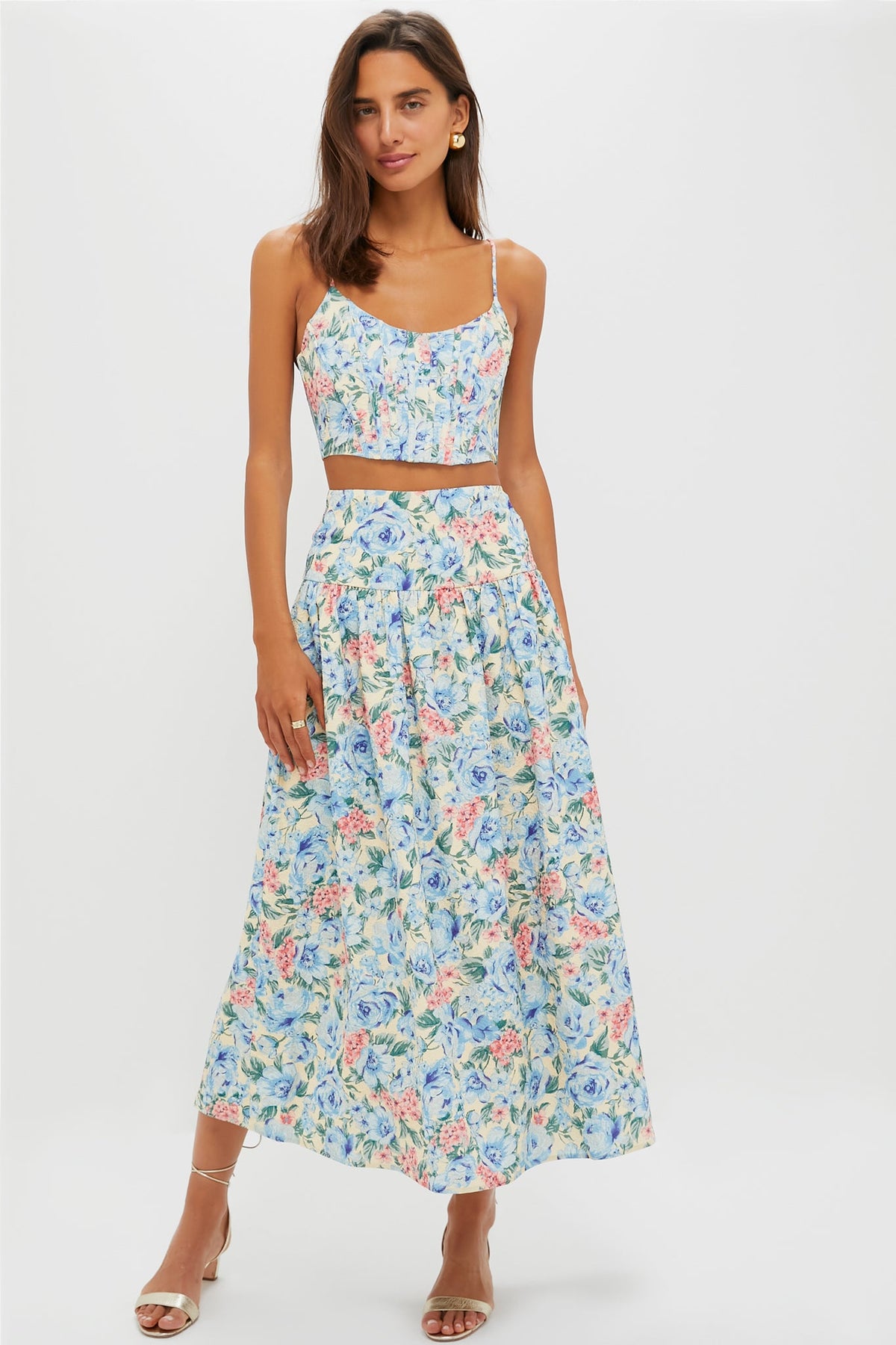 Blue Multi Maxi Skirt