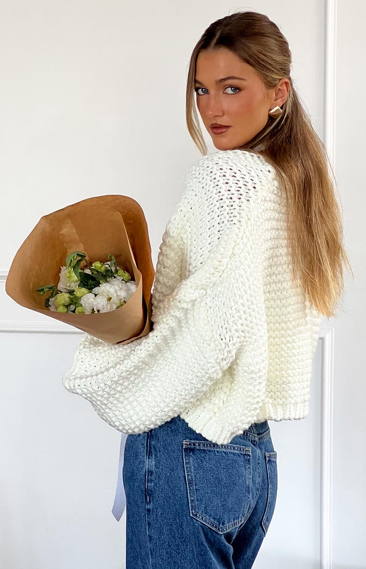 Jen White Knit Cardigan