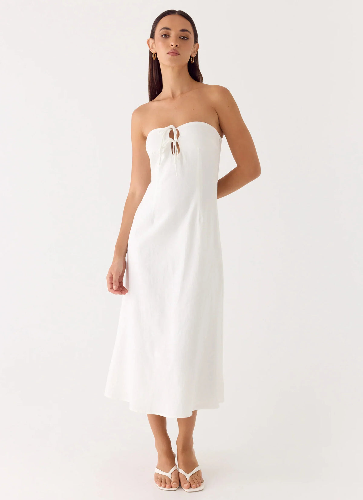 Sun Searching Midi Dress - White