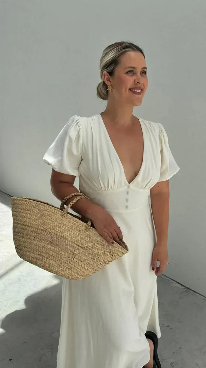 Melea Midi Dress - White