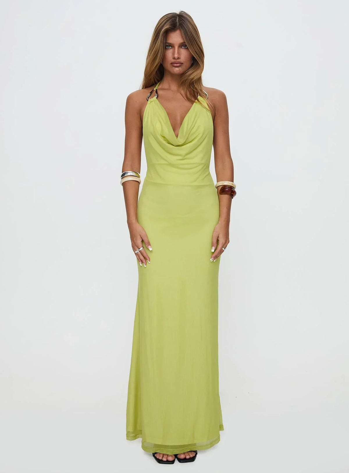 Rhaenyra Halter Maxi Dress Green