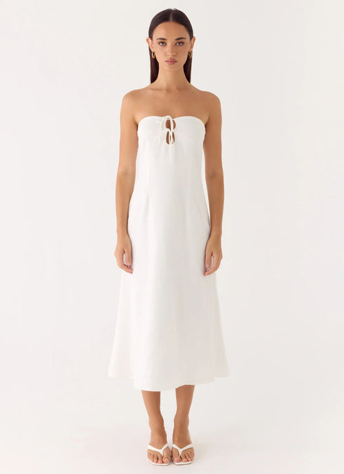 Sun Searching Midi Dress - White