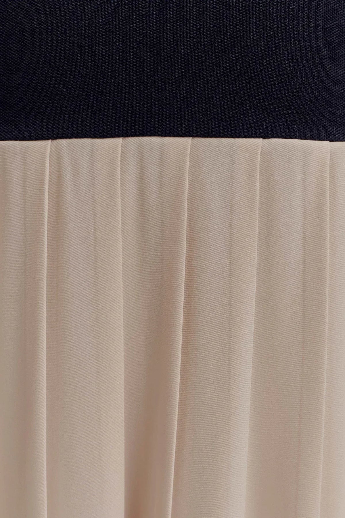 Presley Contrast Knit Off Shoulder Maxi Dress - Navy And Cream