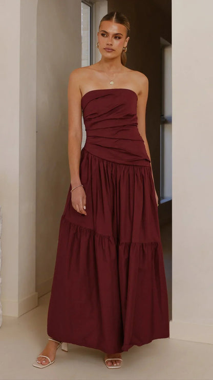 Lola Maxi Dress - Burgundy