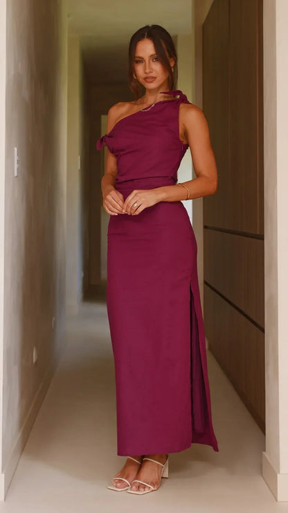 Simone Maxi Dress - Wine