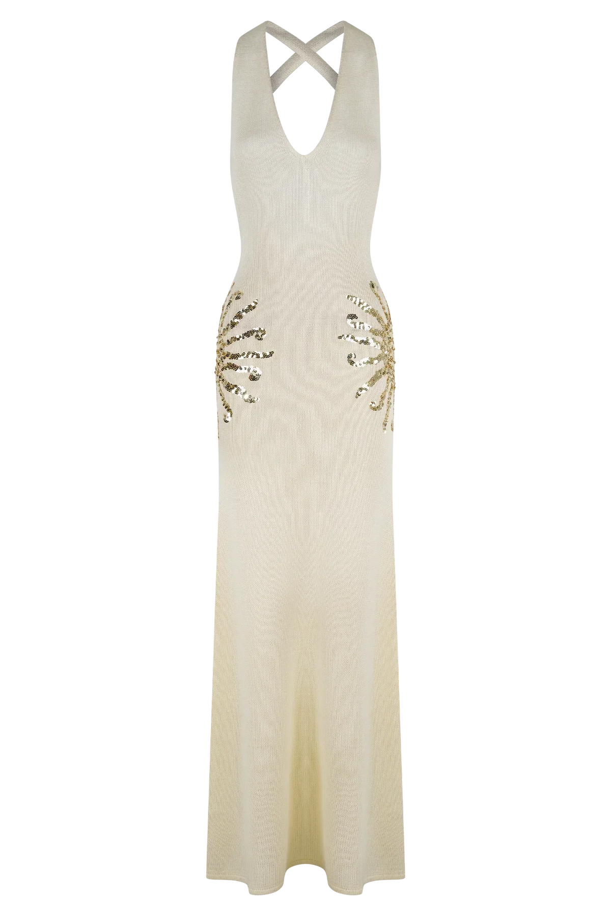Ellington Knit Maxi Dress With Sequin - Ivory
