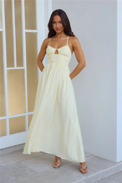 Sunkissed Serenity Maxi Dress Yellow