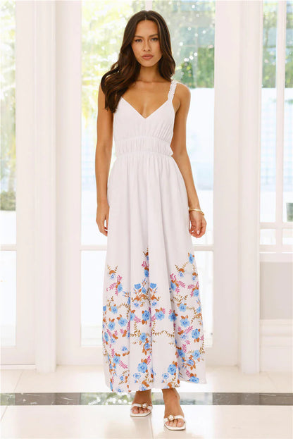 Sundrop Springs Midi Dress White