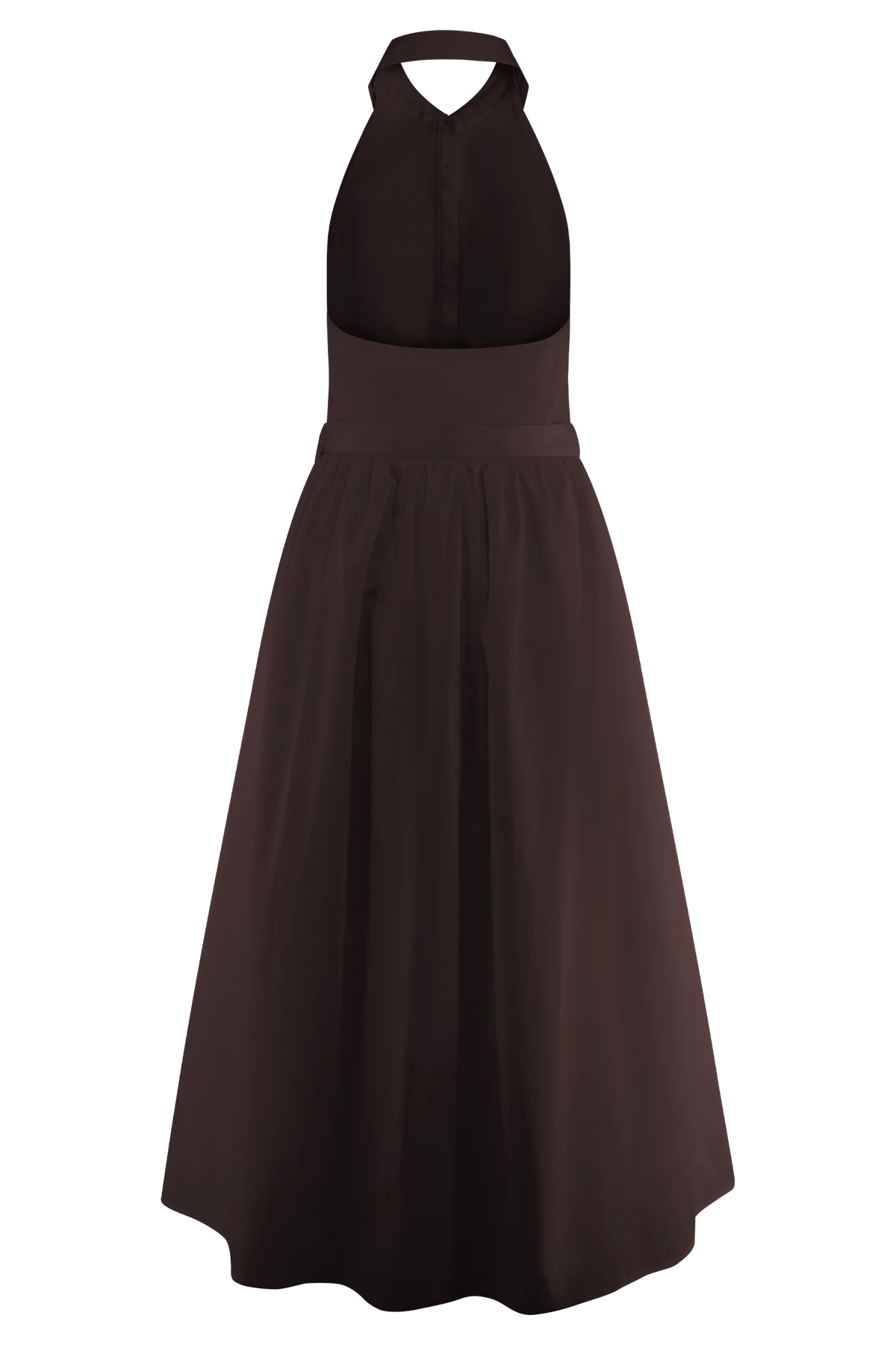 Cindy Collared Midi Dress - Chocolate