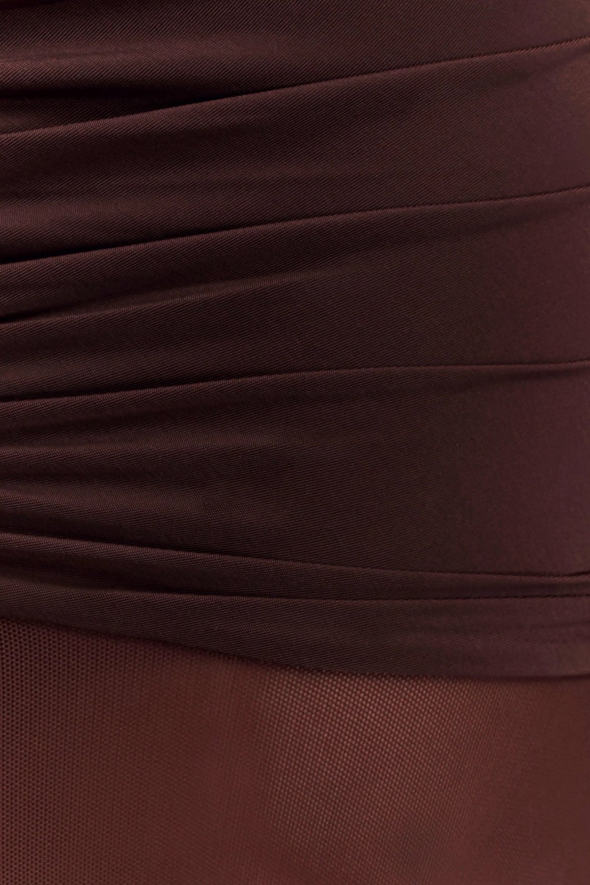 Delaney Slinky And Mesh Maxi Dress - Chocolate