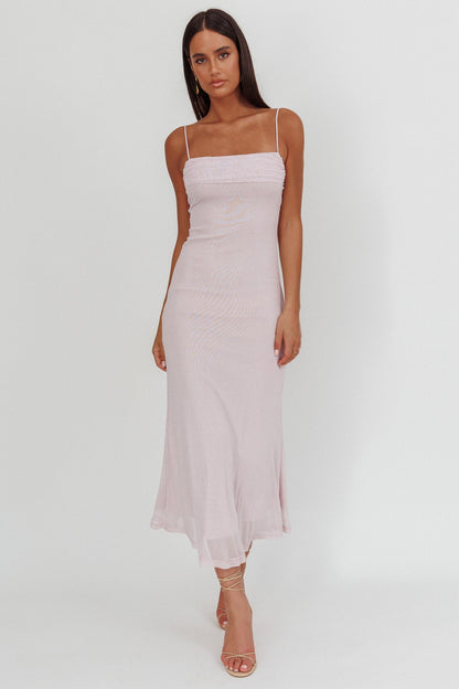 Days Ahead Rhinestone Overlay Maxi Dress Lilac