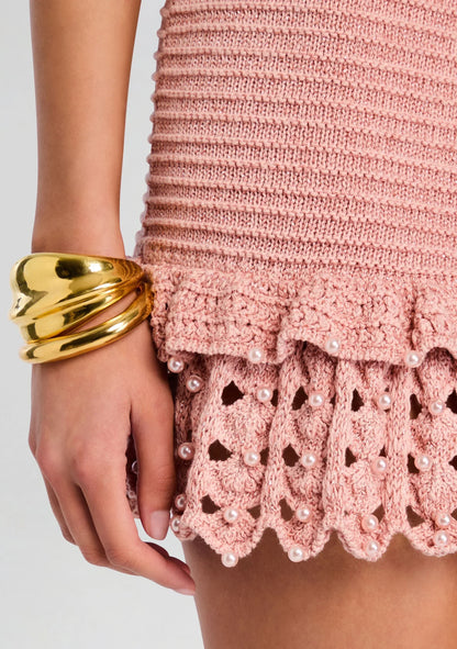 Vali Crochet Pearl Embellished Dress