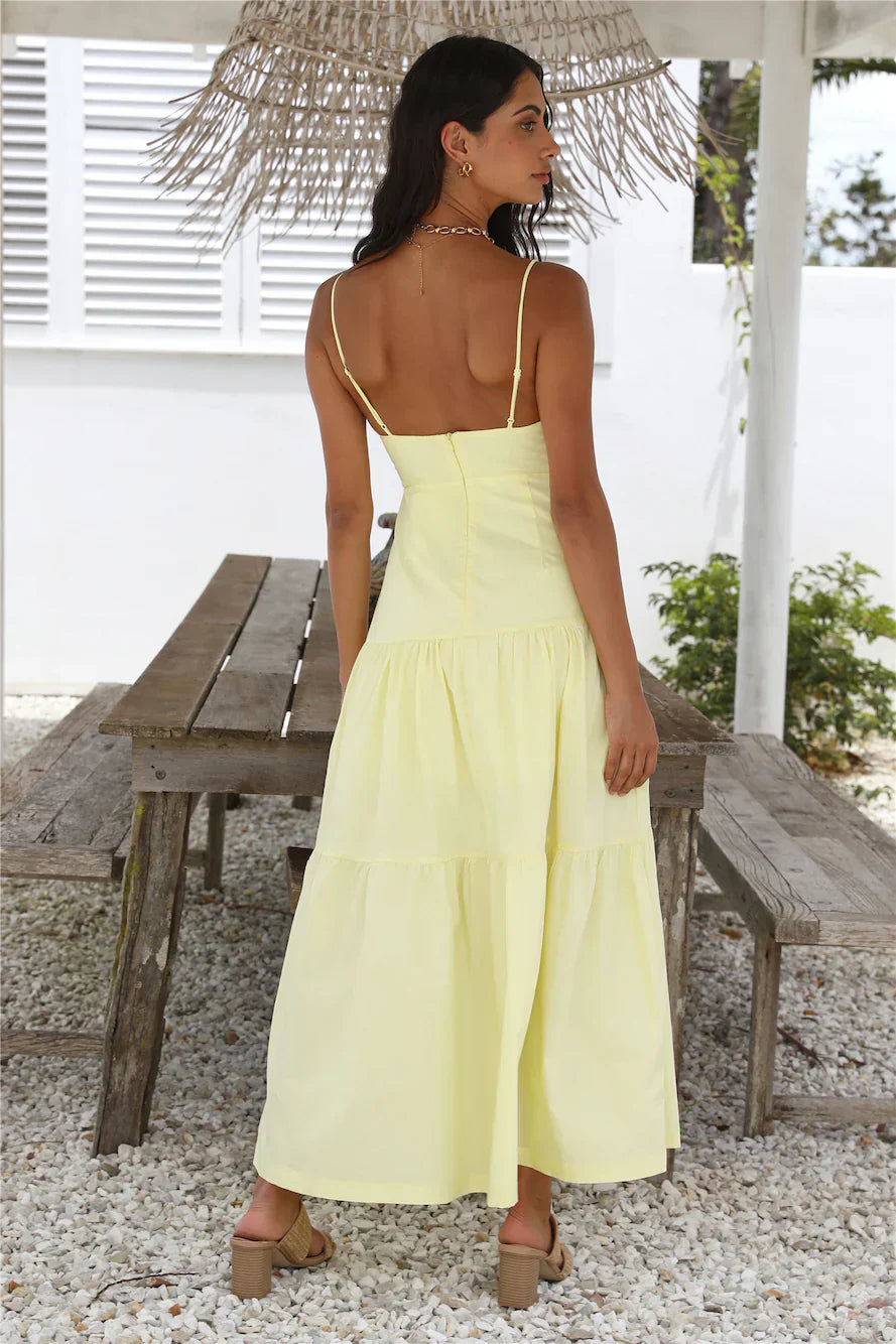 Make It Natural Maxi Dress Yellow