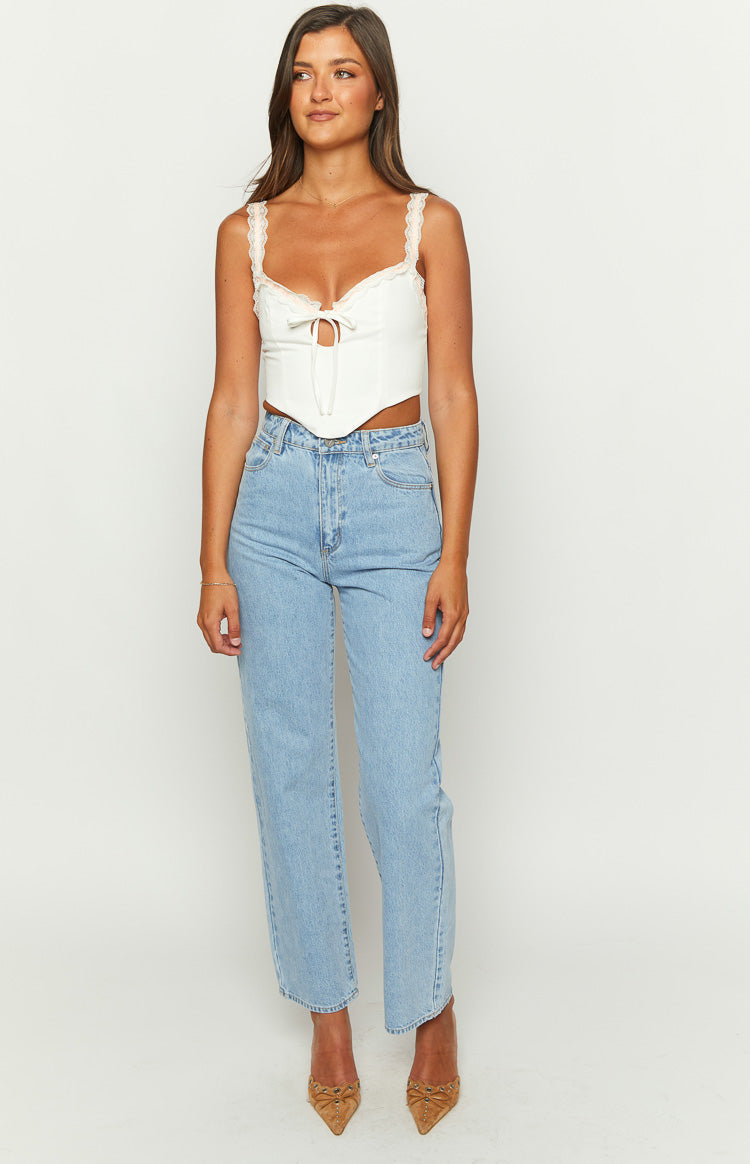 Kristin White Corset Top