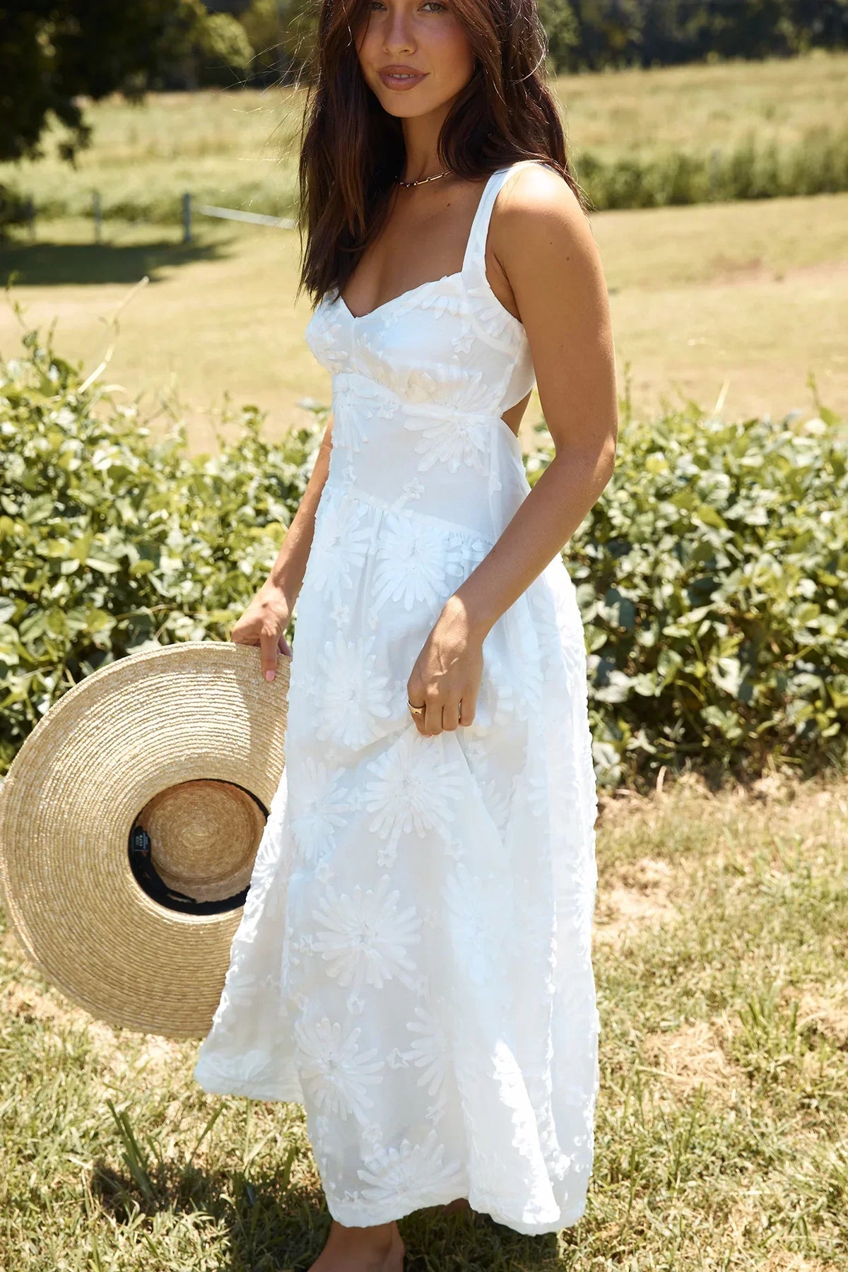 Porcelain Princess Maxi Dress White