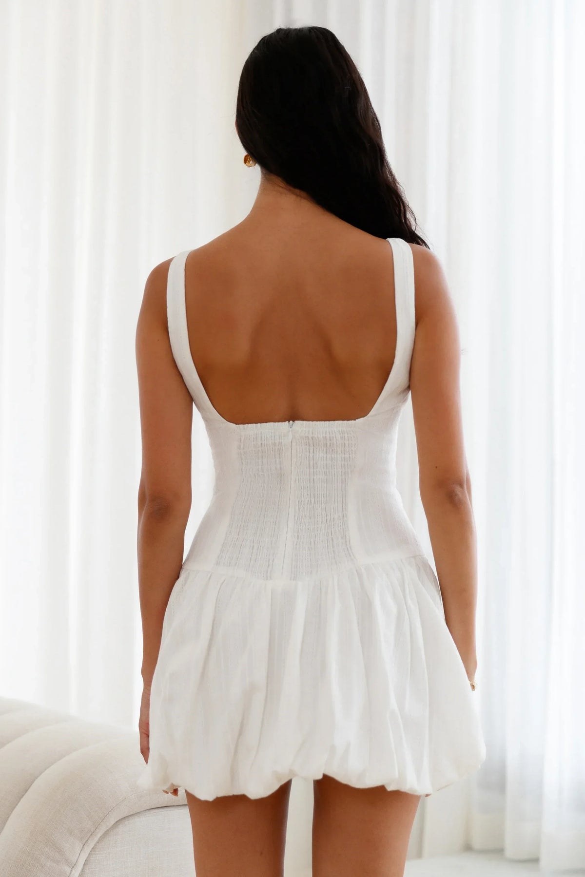 Dainty Style Mini Dress White