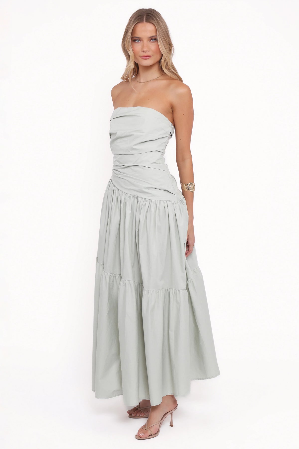 Blanche Strapless Maxi Dress - Mint