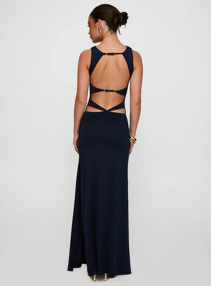 Undeniable Cut Out Maxi Dress Navy