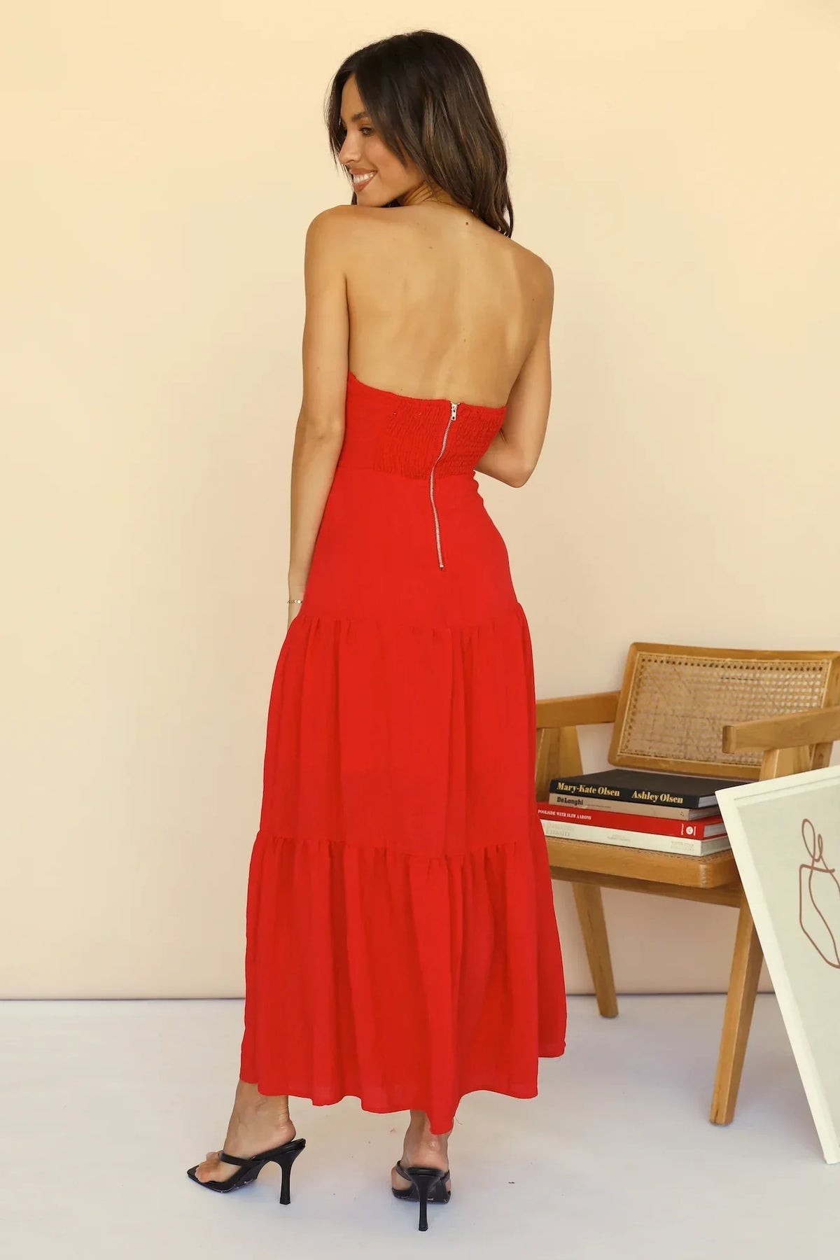 Free Falling Maxi Dress Red